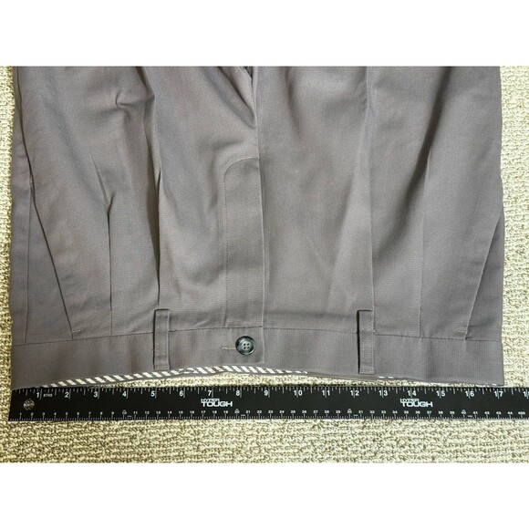 Denver Hayes Pleated Front Men's Pants 34x32 Grey No Iron Dress Pants Cotton - Picture 6 of 8